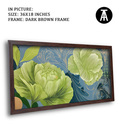 Artwork in Dark Brown Frame