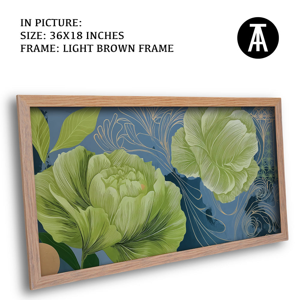 Artwork in Light Brown Frame