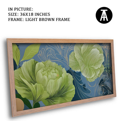 Artwork in Light Brown Frame