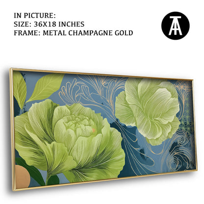 Artwork in Metal Champagne Gold Frame