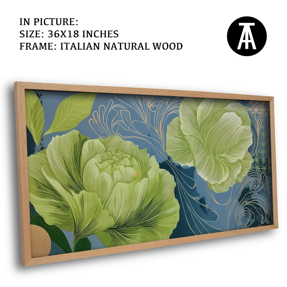 Artwork in Natural Wood Frame