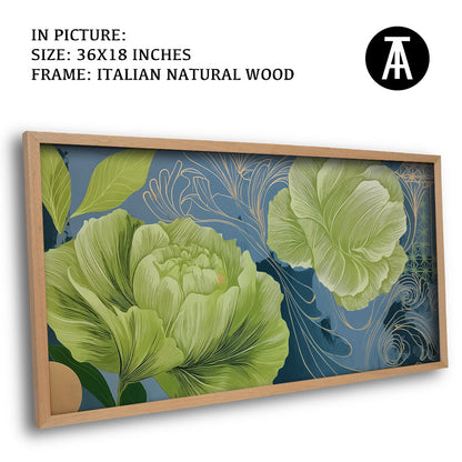 Artwork in Natural Wood Frame