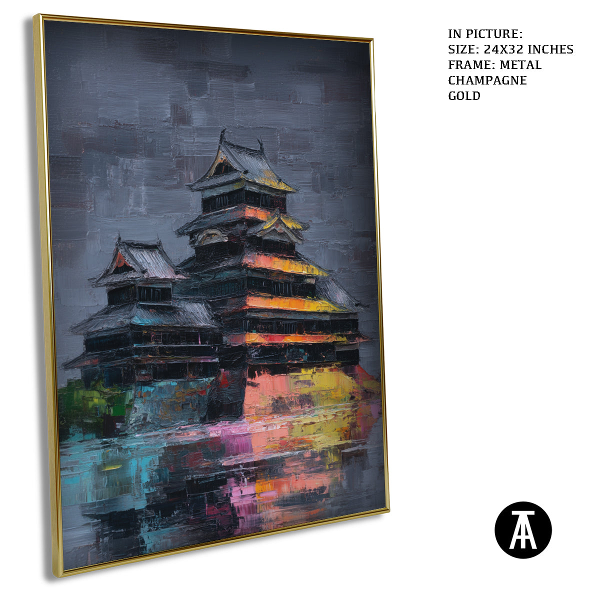 Artwork in Light Brown Frame