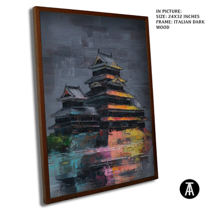 Artwork in Dark Wood Frame