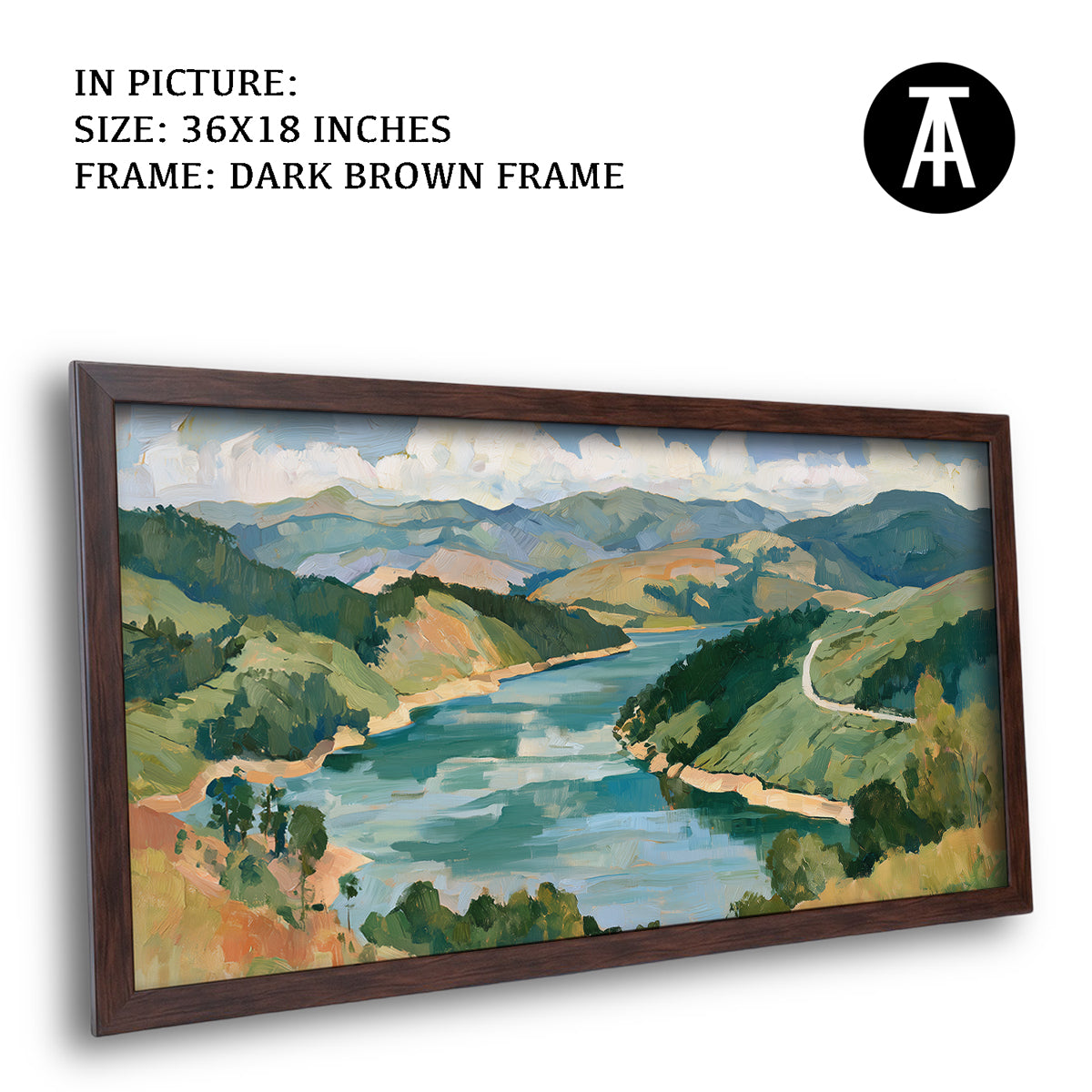 Artwork in Dark Brown Frame