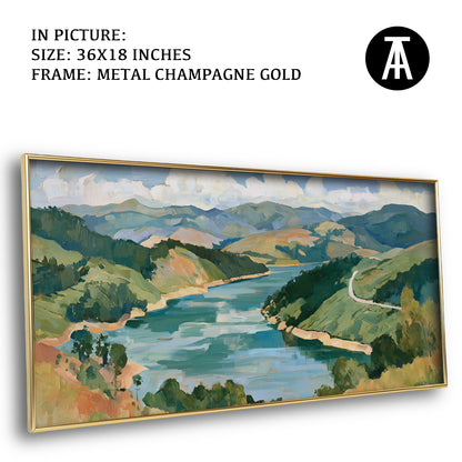 Artwork in Metal Champagne Gold Frame