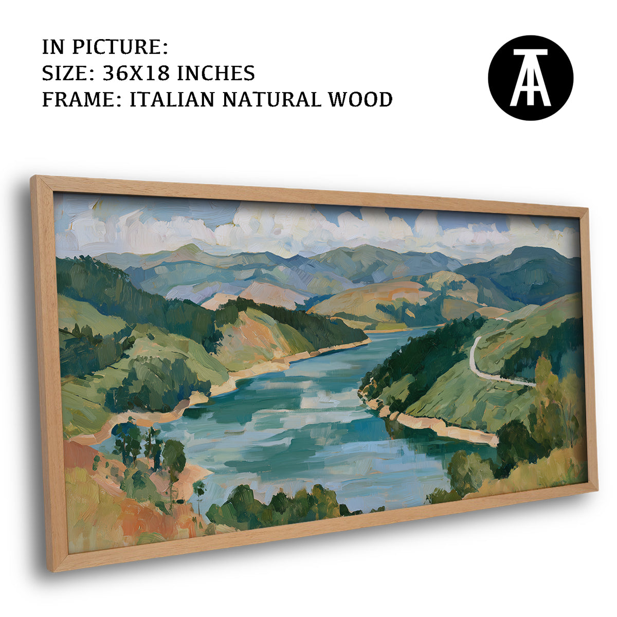 Artwork in Natural Wood Frame