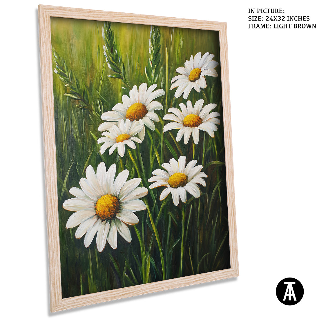 Sample Artwork in Light Brown Frame