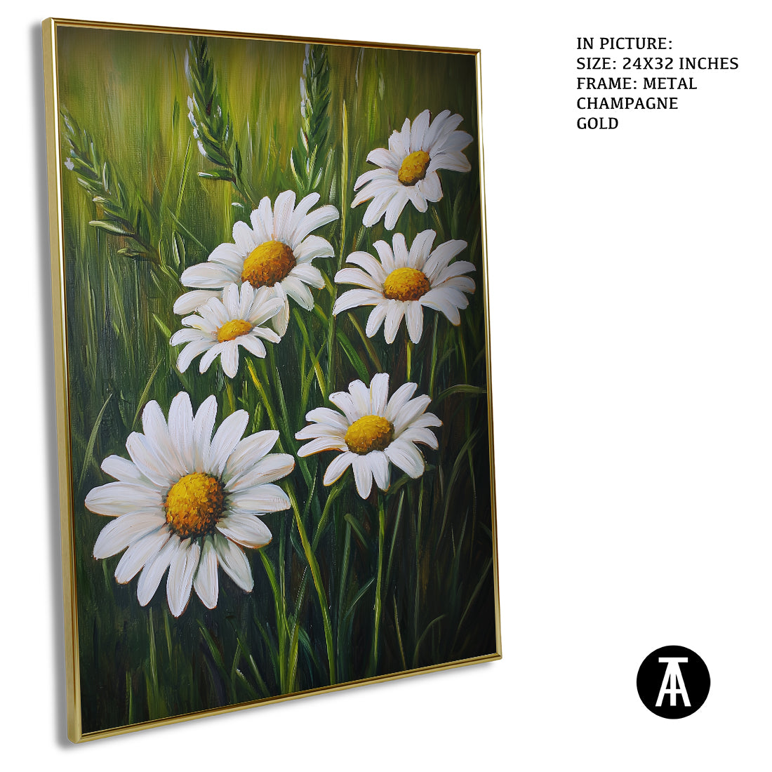 Sample Artwork in Champagne gold Metal Frame