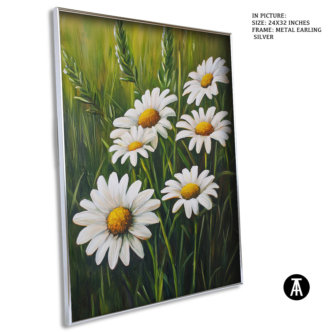 Sample Artwork in Earling Silver Metal Frame