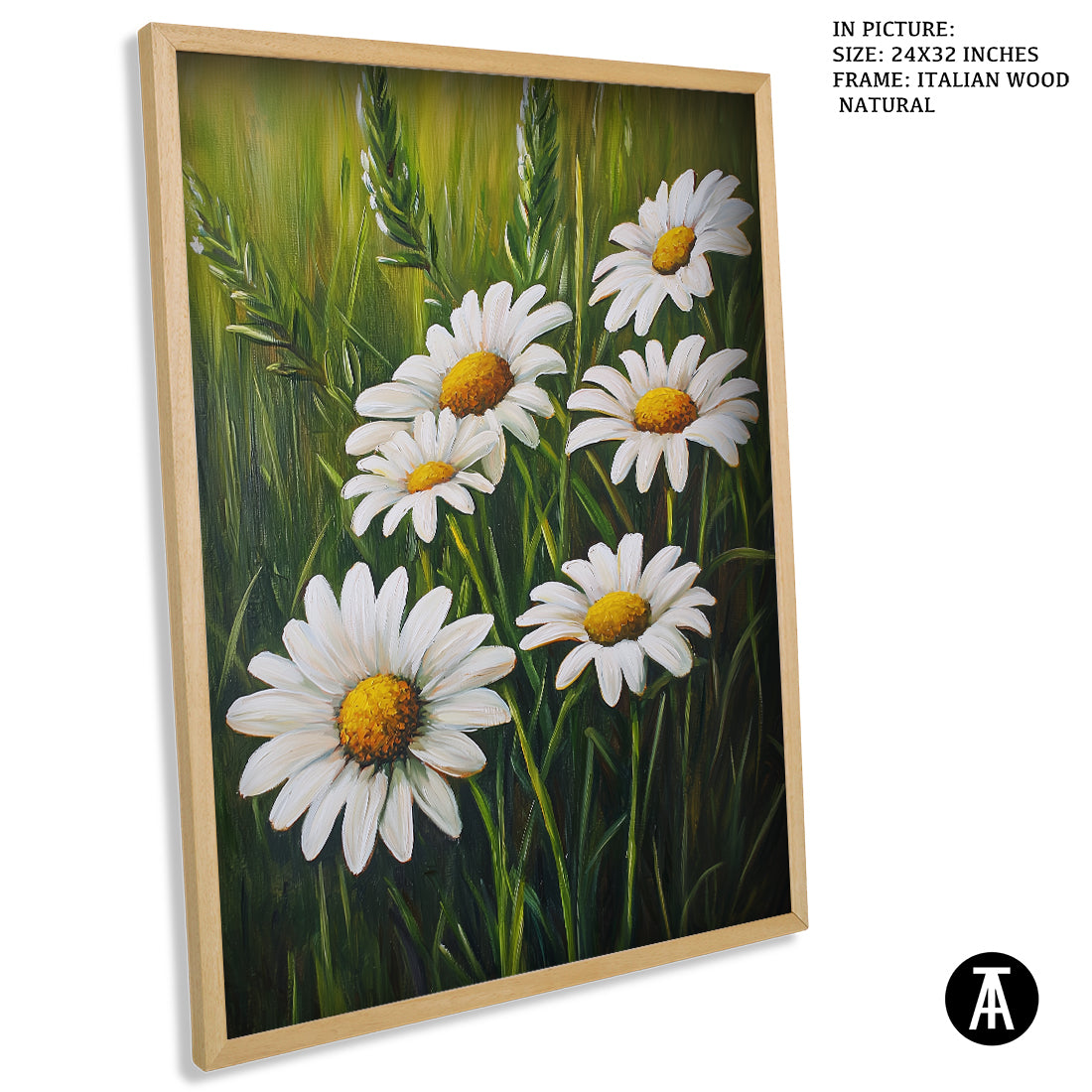 Sample Artwork in Italian Wood Framing Natural