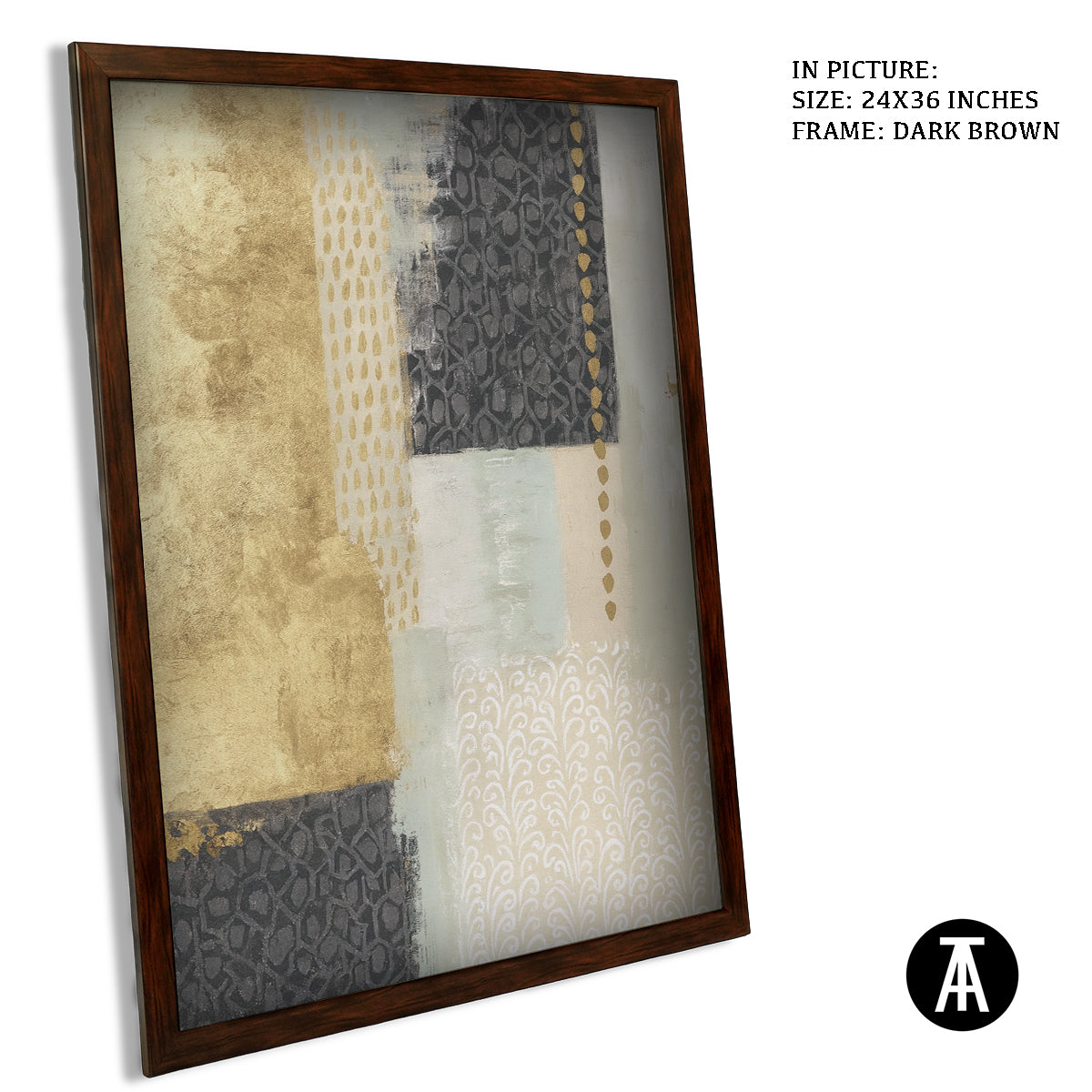 Artwork in Dark Brown Frame