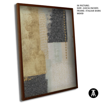 Artwork in Dark Wood Frame