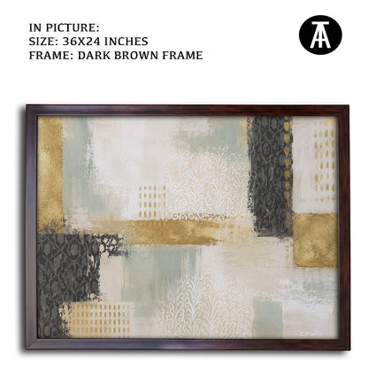Artwork in Dark Brown Frame