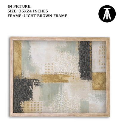 Artwork in Light Brown Frame