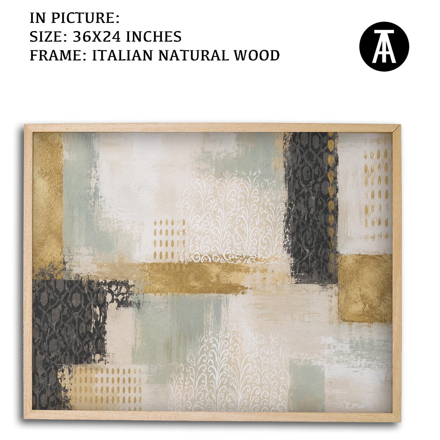 Artwork in Natural Wood Frame