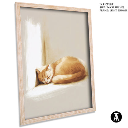 Sample Artwork in Light Brown Frame