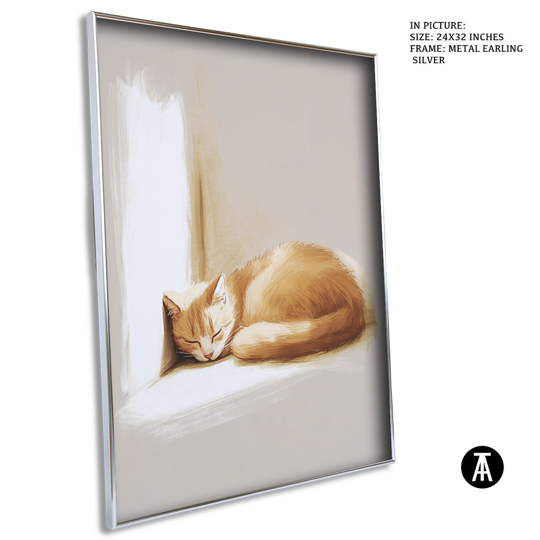 Sample Artwork in Earling Silver Metal Frame