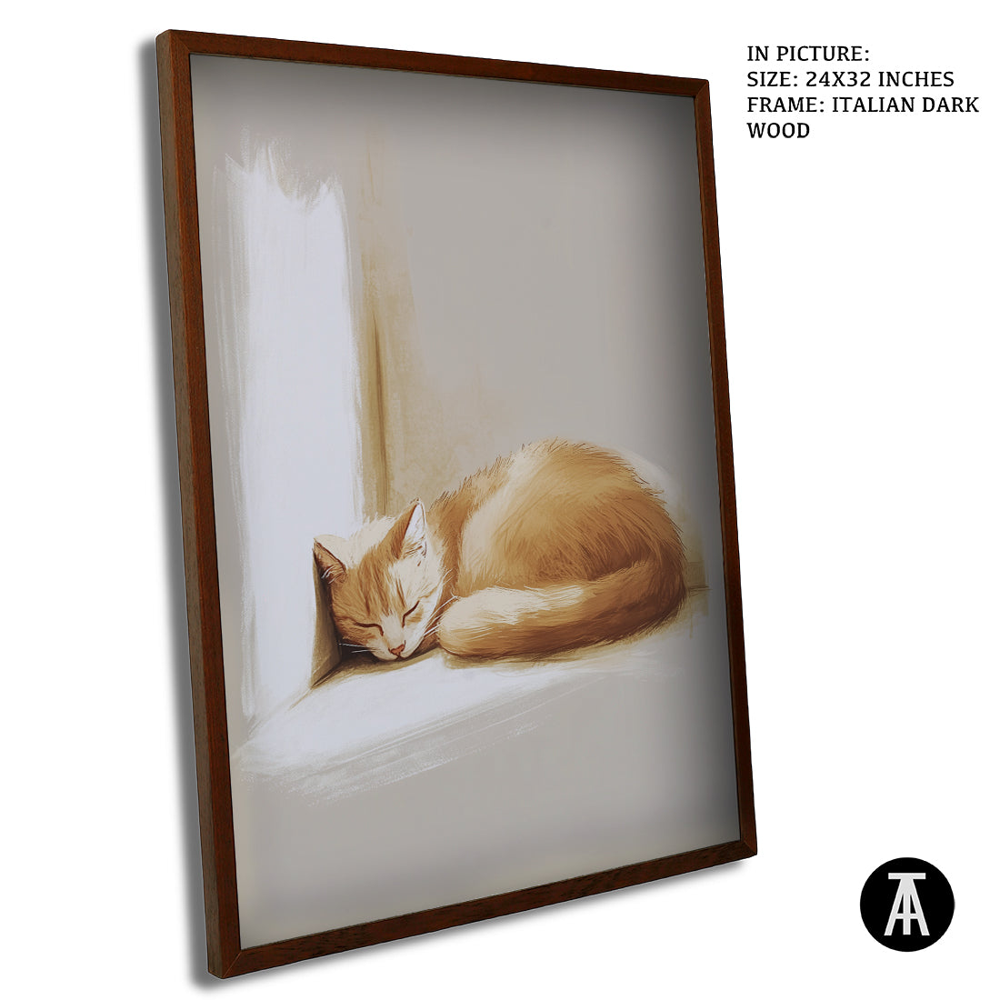Sample Artwork in Italian Wood Framing Dark