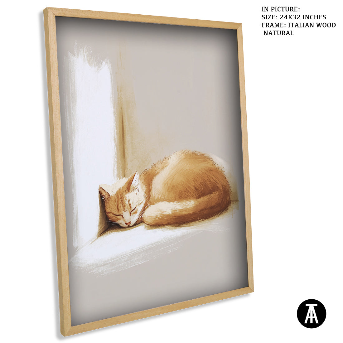 Sample Artwork in Italian Wood Framing Natural