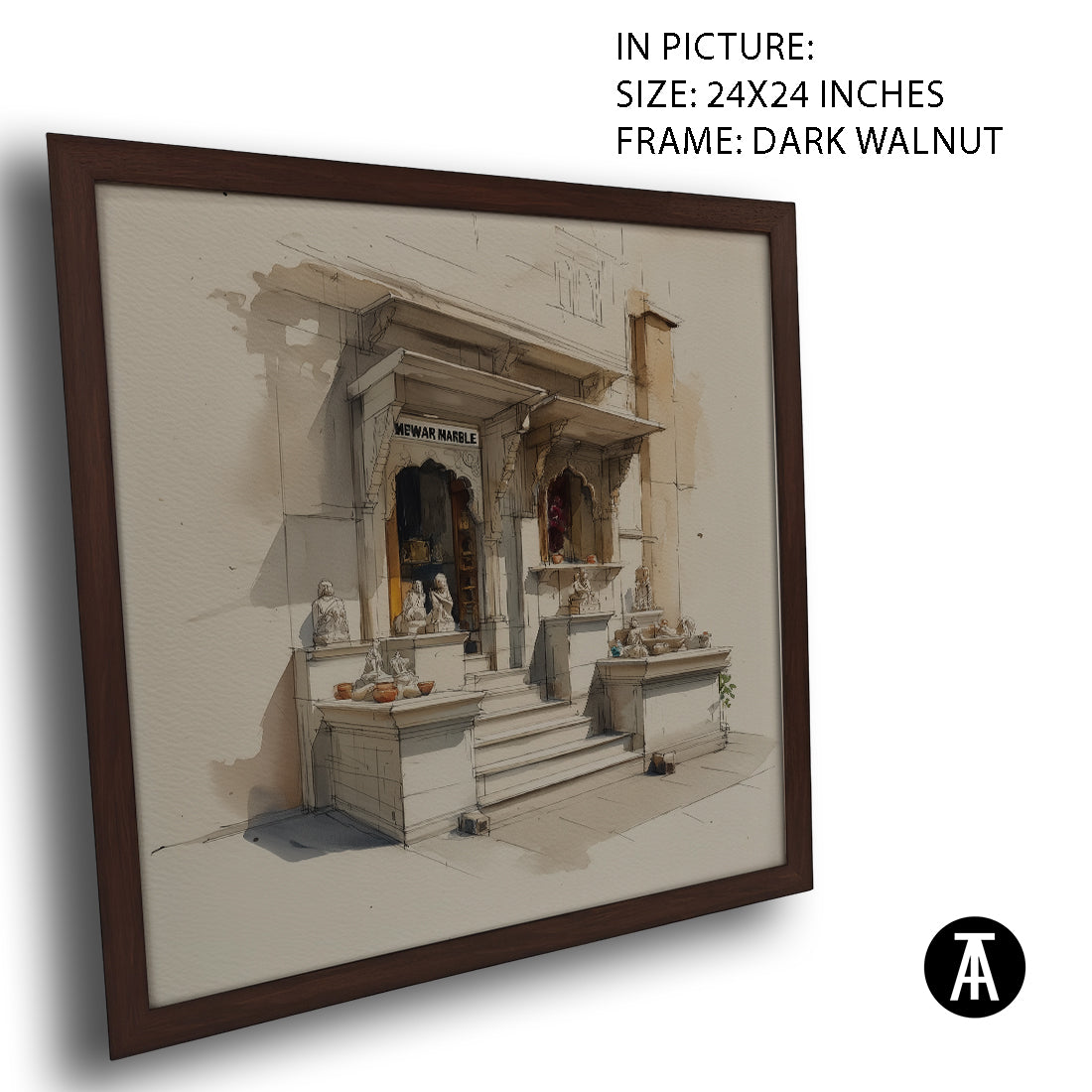 Artwork in Dark Walnut Frame