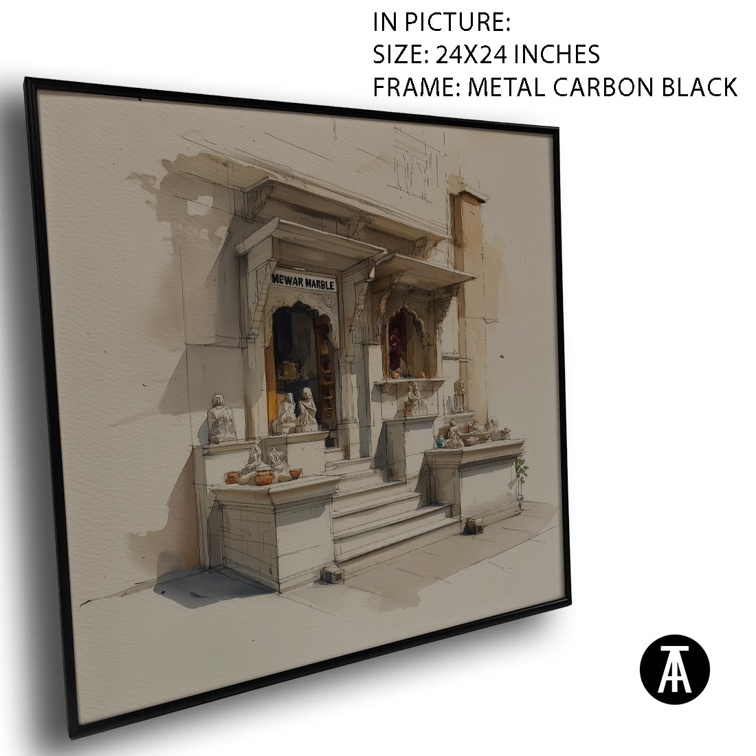 Artwork in Carbon Black Meta Frame