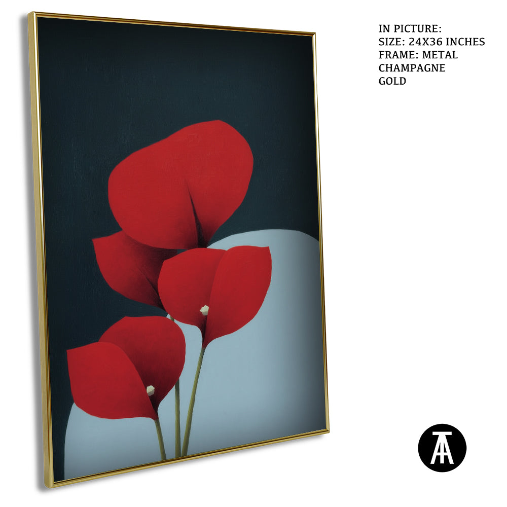 Artwork in Metal Champagne Gold Frame