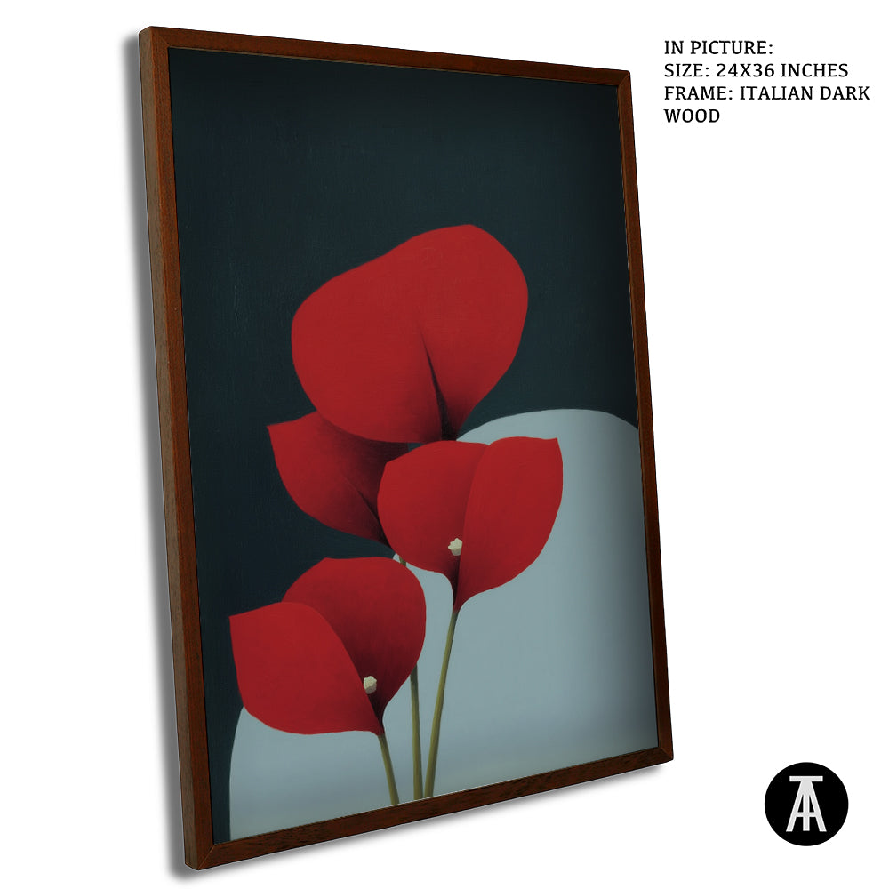 Artwork in Dark Wood Frame