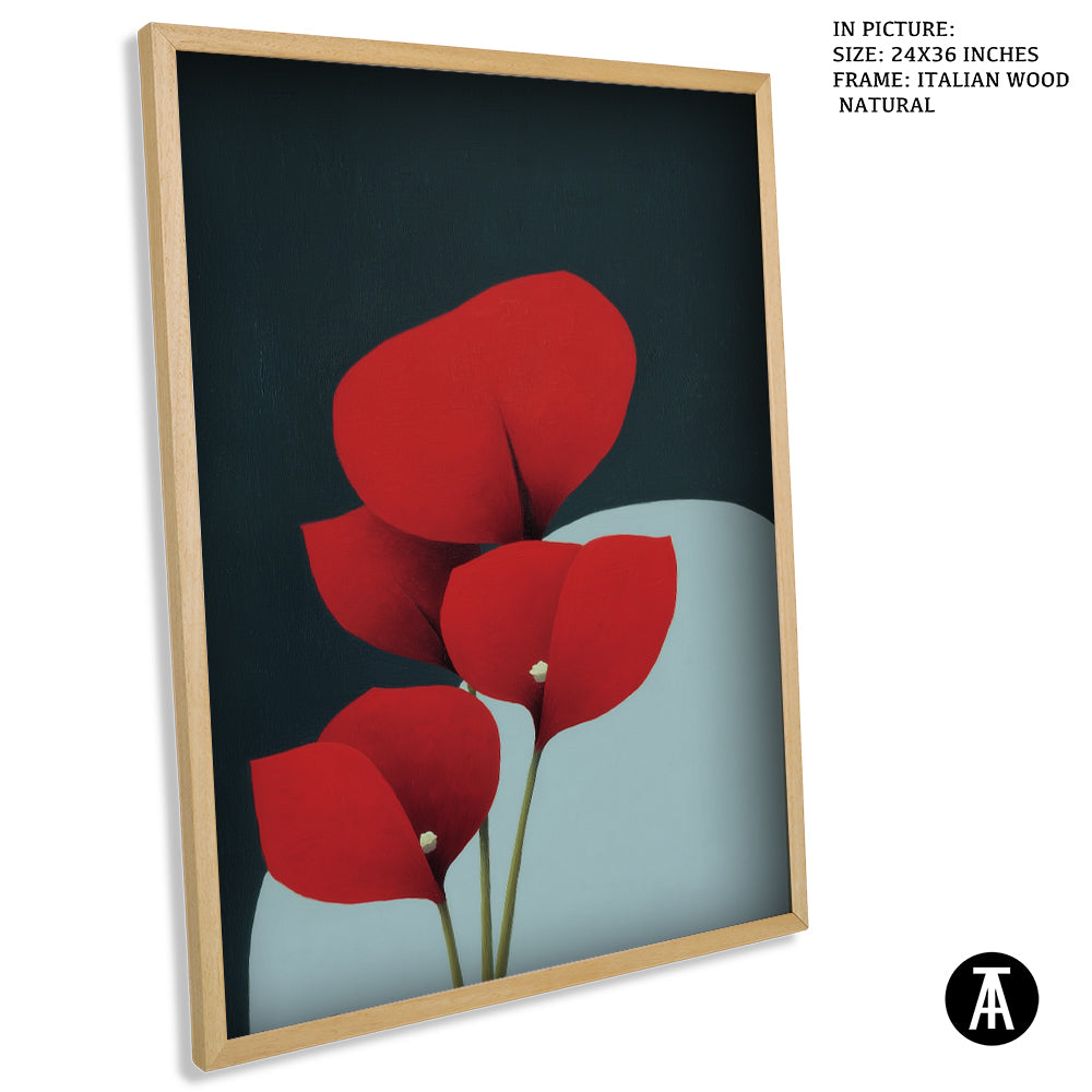 Artwork in Natural Wood Frame