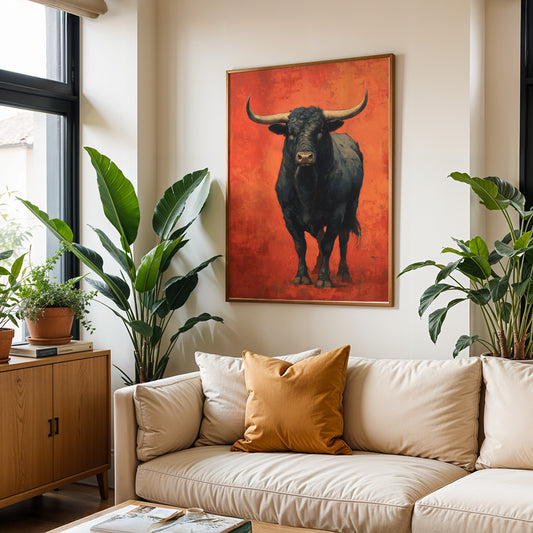 Midnight Bull, Ember Field by Mexico Majestica