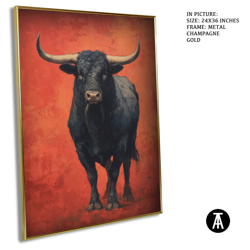 Midnight Bull, Ember Field by Mexico Majestica