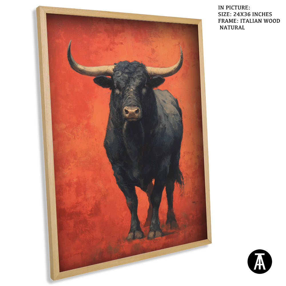Midnight Bull, Ember Field by Mexico Majestica