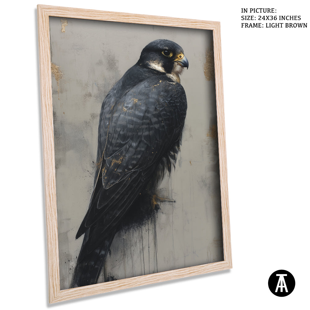 Artwork in Light Brown Frame