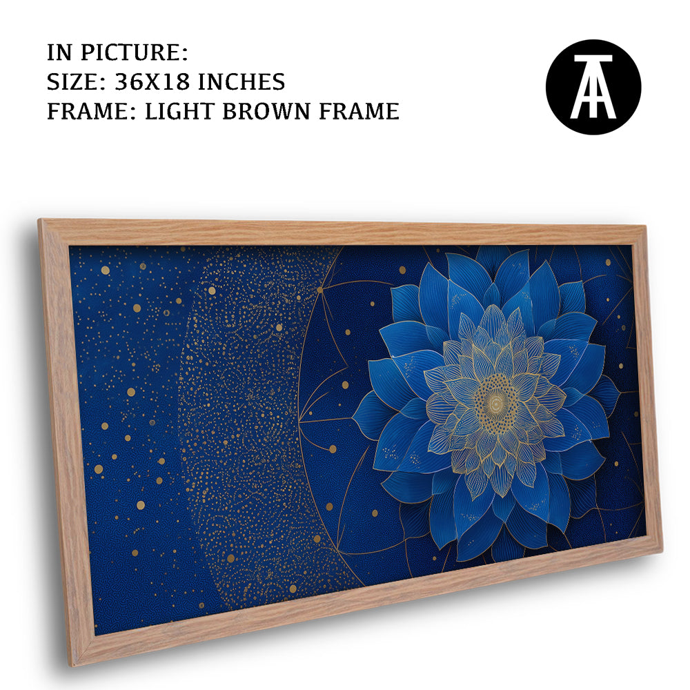 Artwork in Light Brown Frame