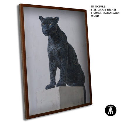 Artwork in Dark Wood Frame