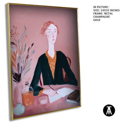 Sample Artwork in Champagne gold Metal Frame