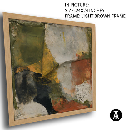 Artwork in Light Brown Frame