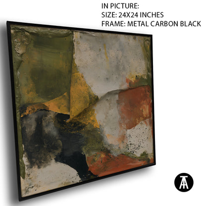 Artwork in Carbon Black Metal Frame