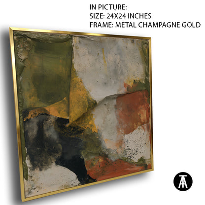 Artwork in Metal Champagne Gold Frame