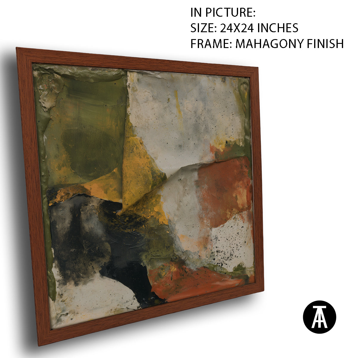 Artwork in Mahogany Finish Frame