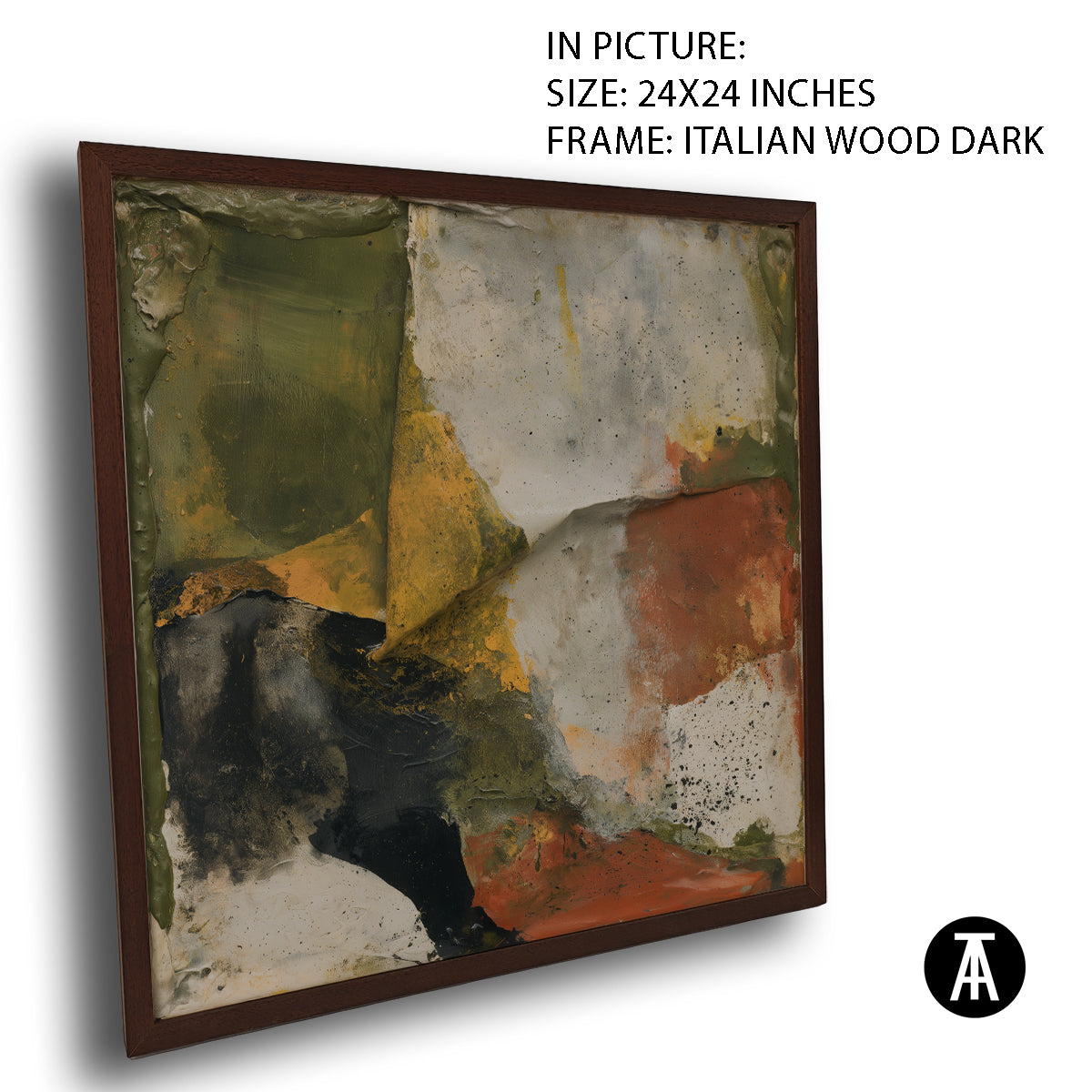 Artwork in Dark Wood Frame