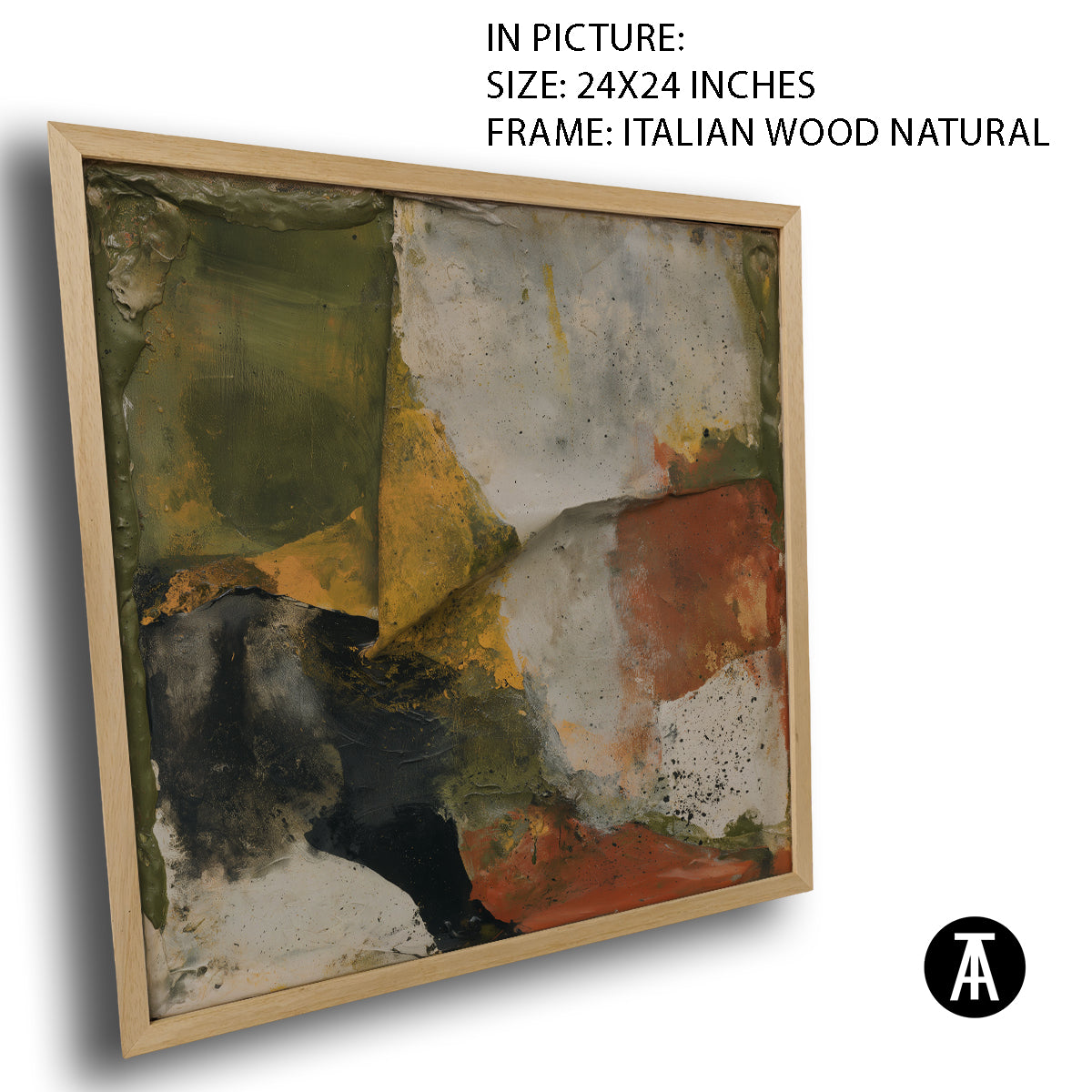 Artwork in Natural Wood Frame