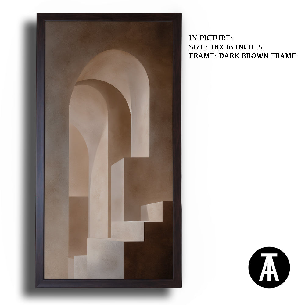 Artwork in Dark Brown Frame