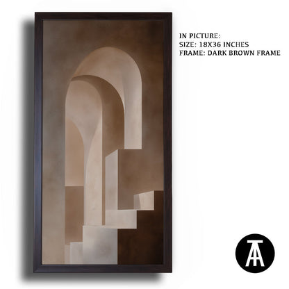 Artwork in Dark Brown Frame