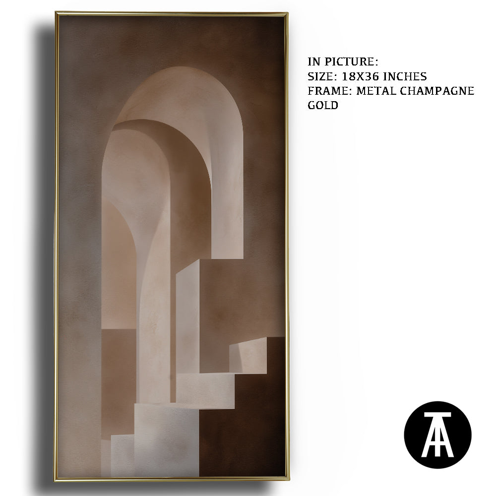 Artwork in Metal Champagne Gold Frame