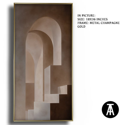 Artwork in Metal Champagne Gold Frame