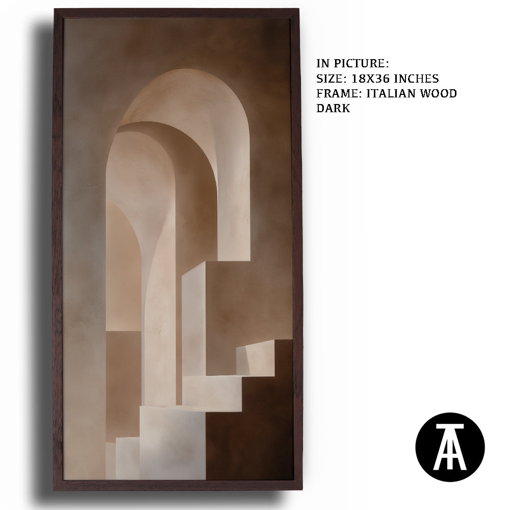 Artwork in Dark Wood Frame