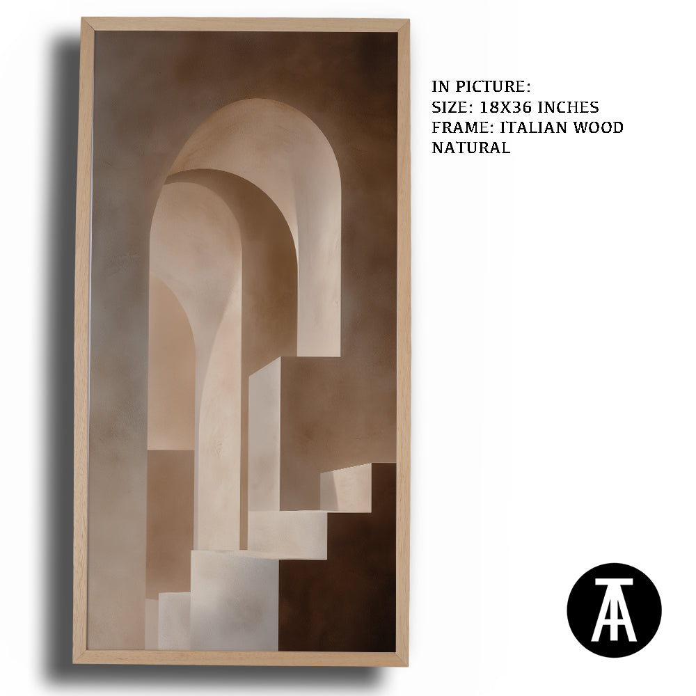 Artwork in Natural Wood Frame