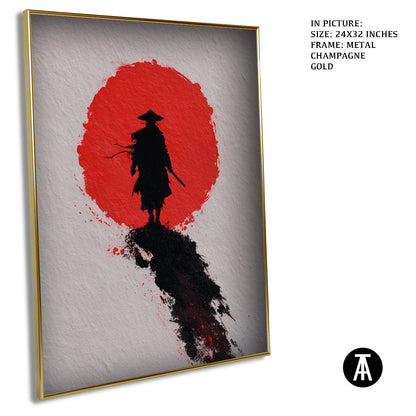 Artwork in Light Brown Frame