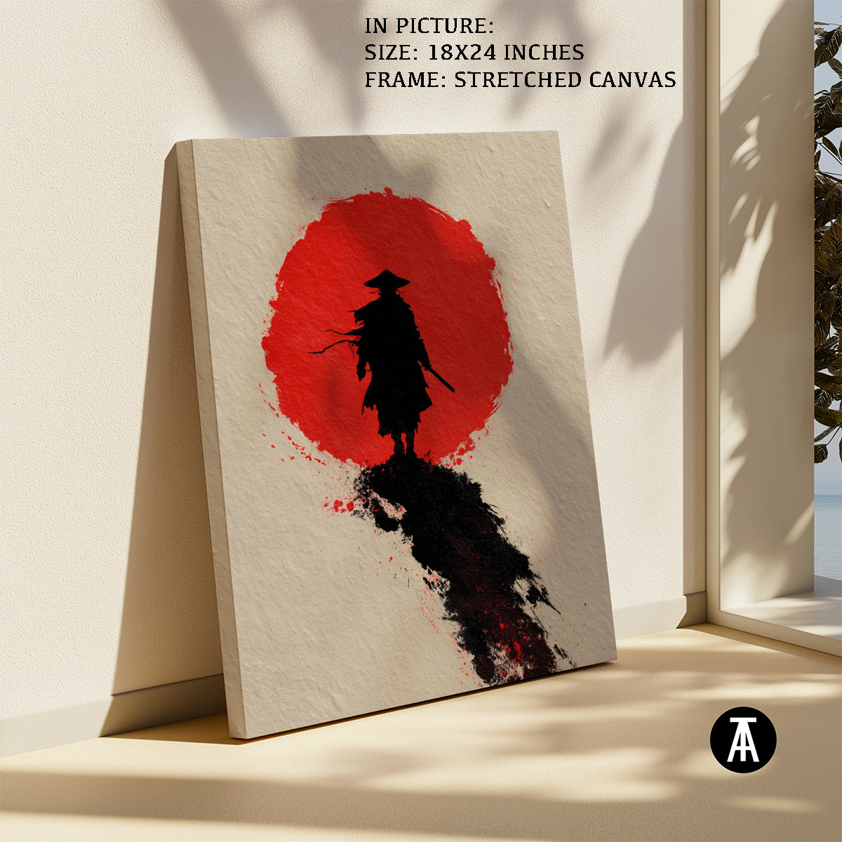 Artwork in Natural Wood Frame